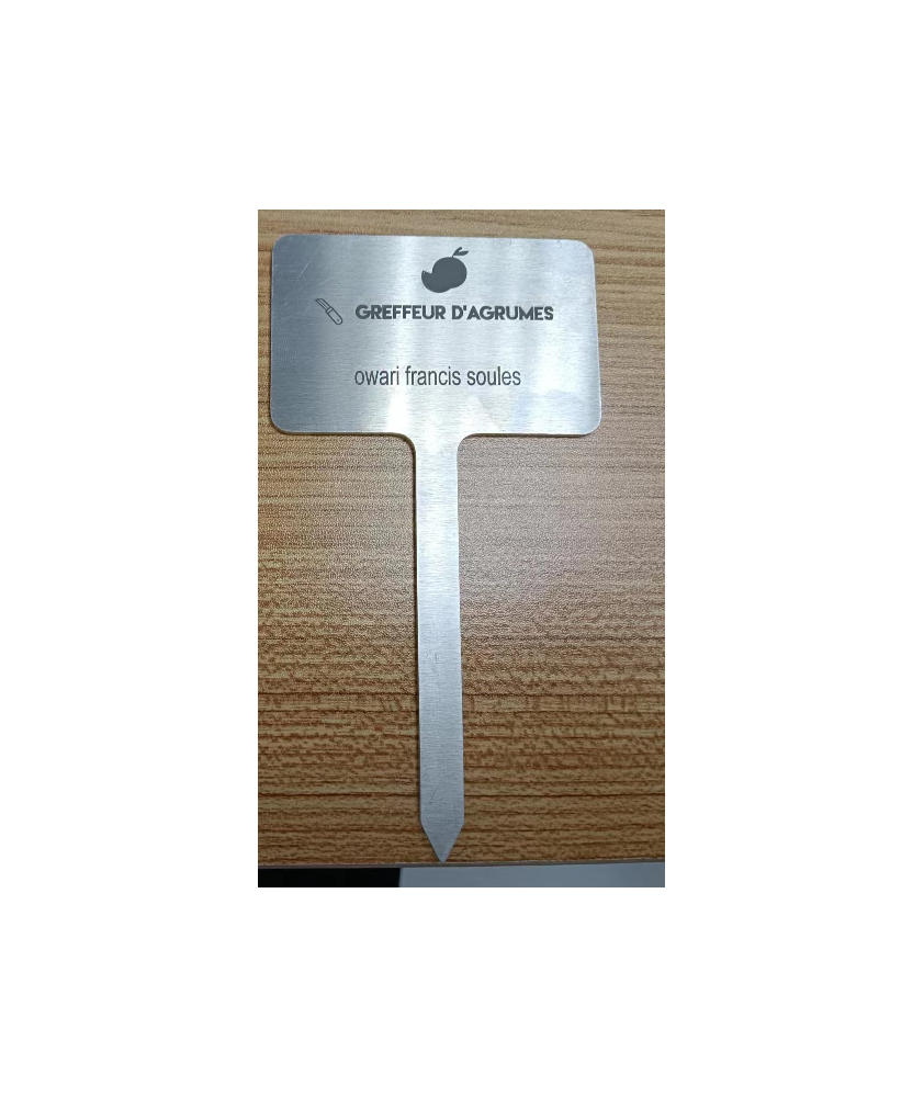 Etiquette d'identification aluminium à planter