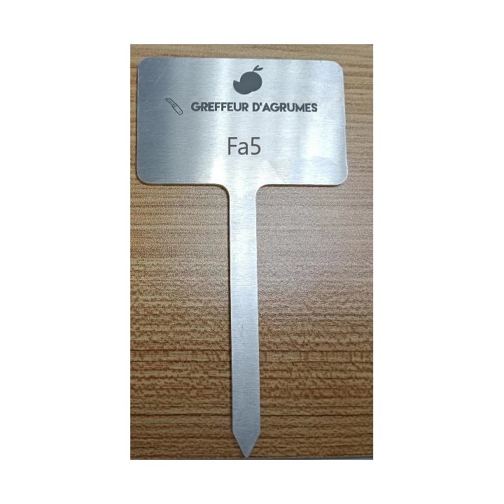 Etiqueta de identificación de aluminio para clavar, para portainjertos