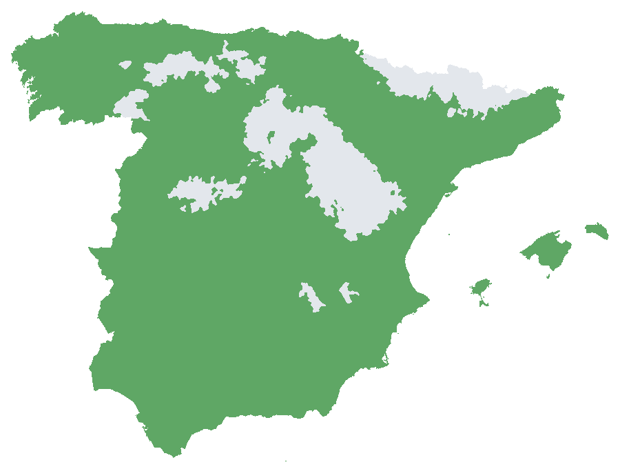 Mapa de España: dónde plantar Ambersweet en tierra