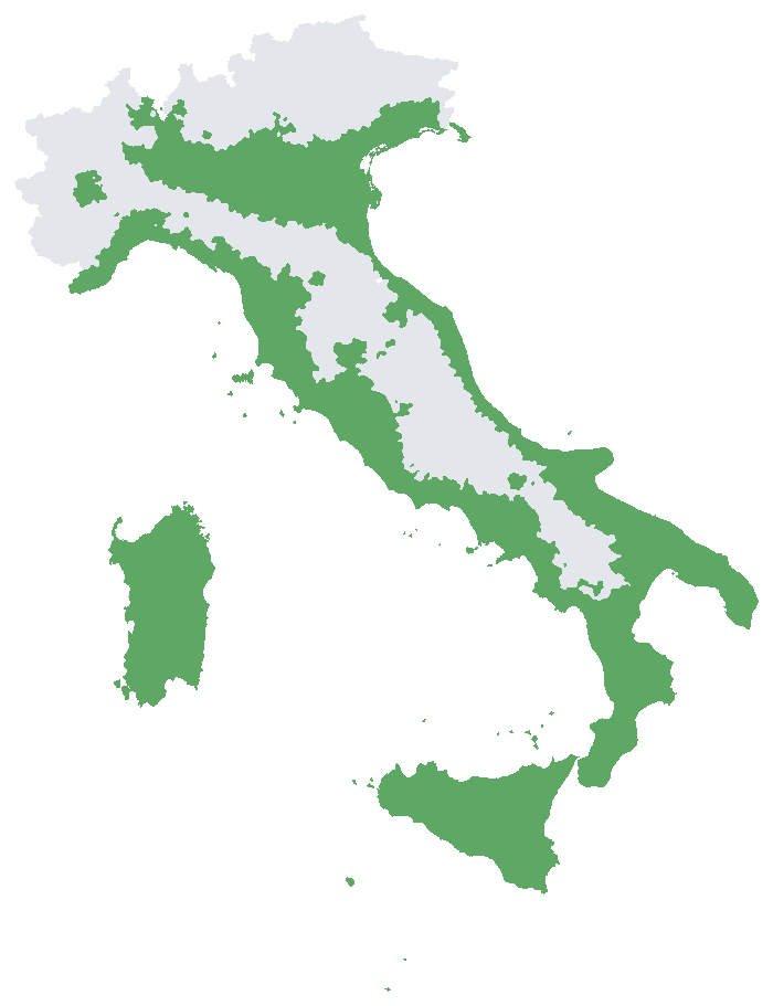 Mappa d’Italia: dove piantare Harumi in piena terra
