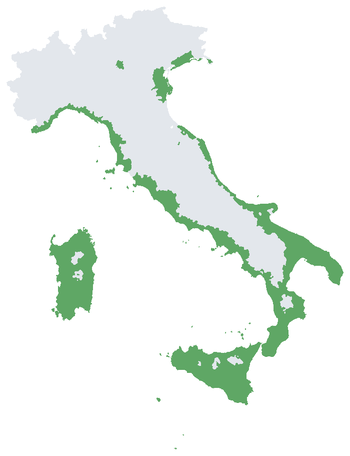 Mappa d’Italia: dove piantare Pompelmo Star Ruby in piena terra
