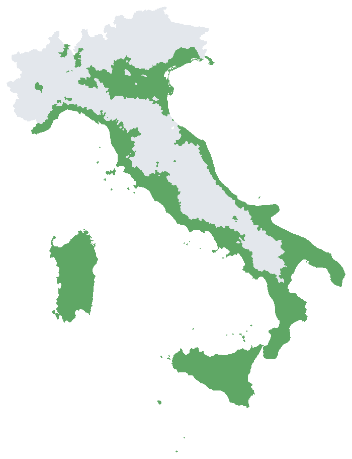 Mappa d’Italia: dove piantare Tangelo Mapo in piena terra