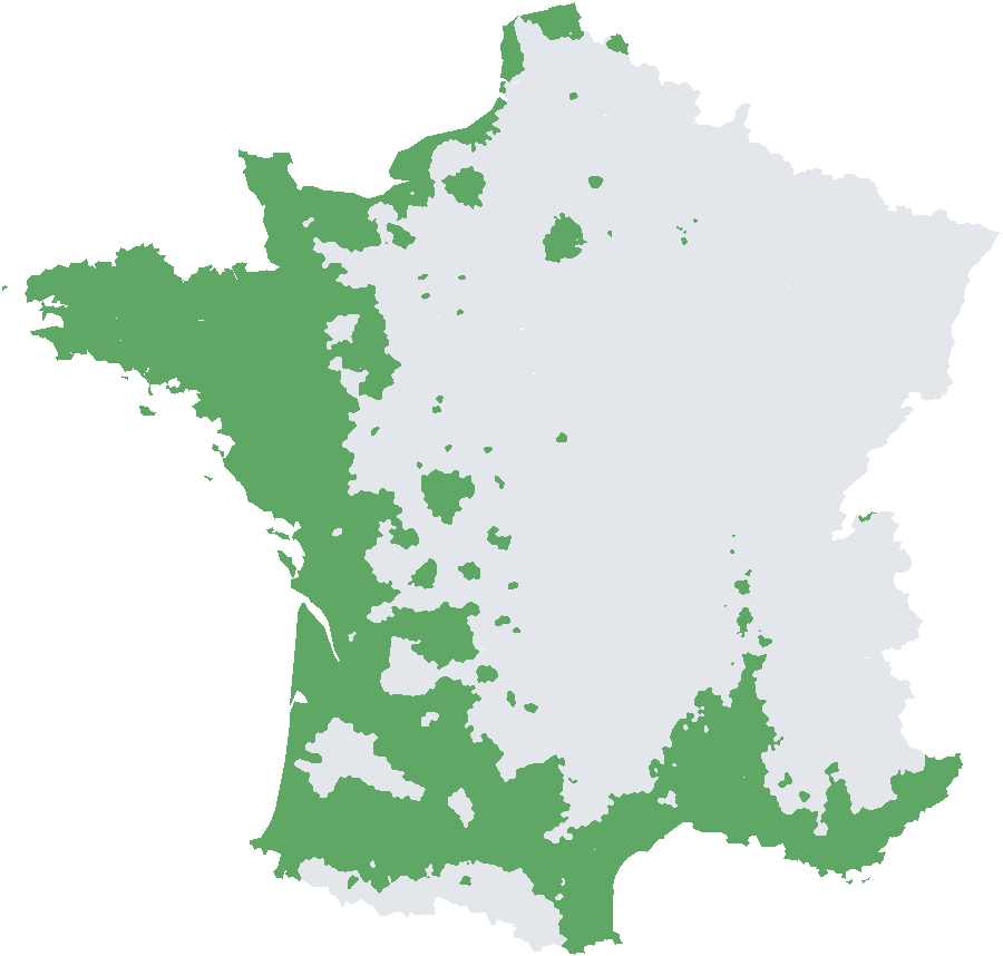 Carte de France : où planter Mandarine Shekwasha en pleine terre