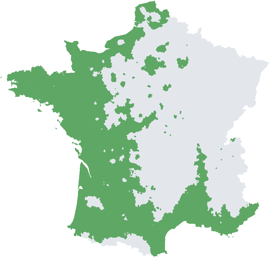 Carte de France : où planter Mandarine Changsha en pleine terre