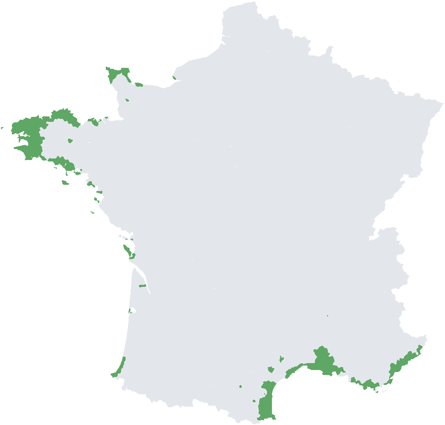 Map of France: where to plant Star Ruby Grapefruit in the ground